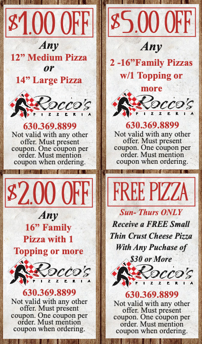 Rocco’s published coupon sheet; open the original for current offers